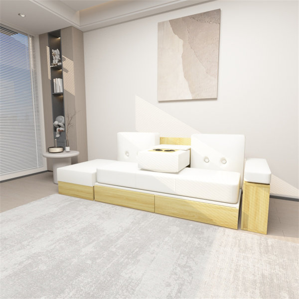 Latitude Run® 82.3'' Faux Leather Sleeper Sofa Wayfair